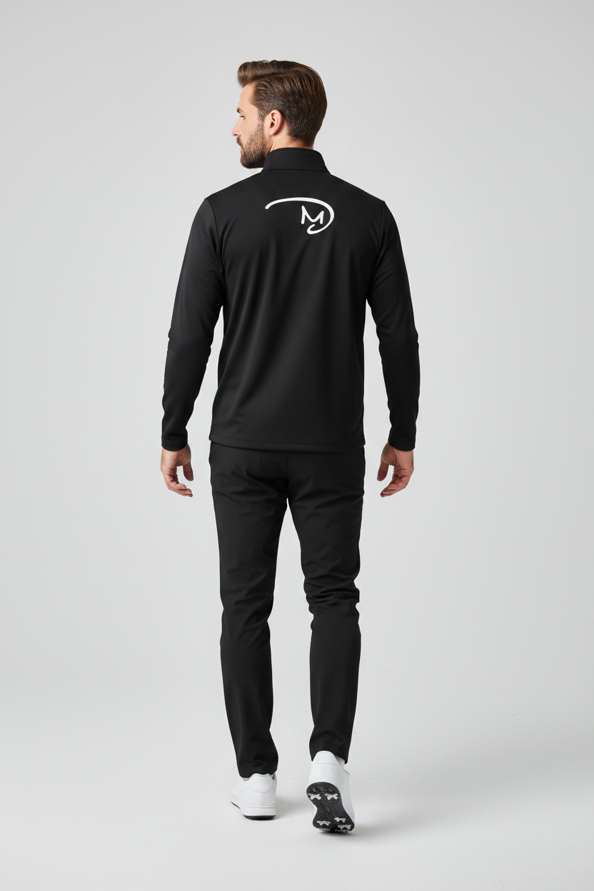 Men's Golf Quarter-Zip Pullover - Model Back View