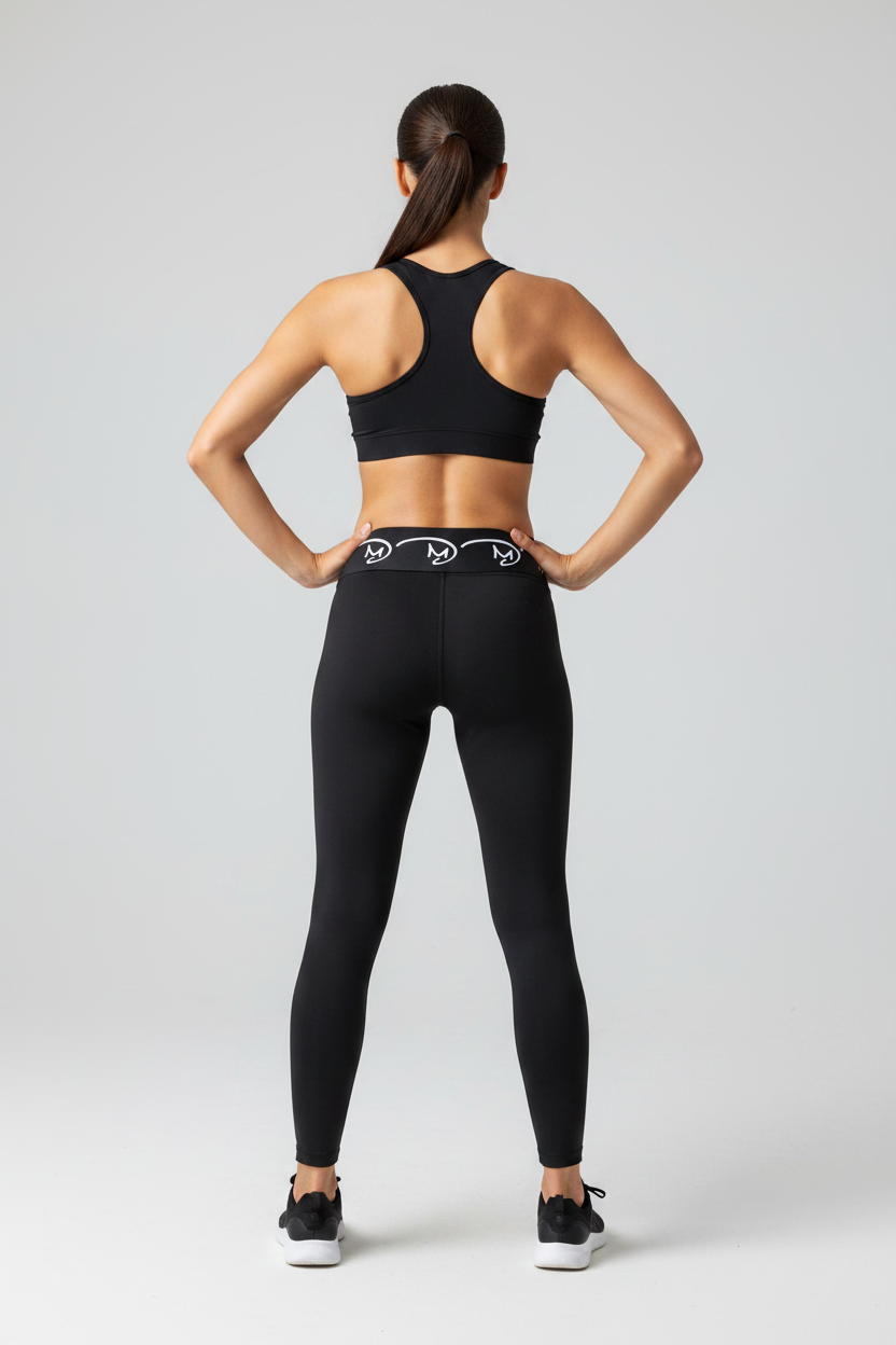 Women's Activewear Leggings - Model Back View