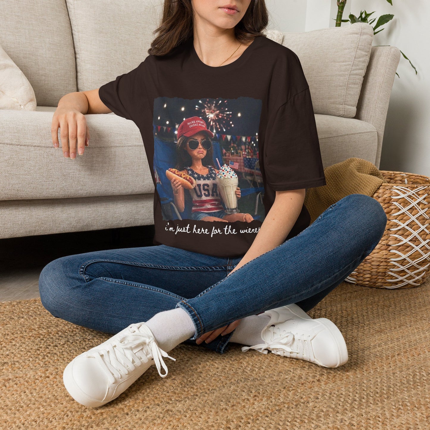 Patriotic Kid Photo T-Shirt - 'USA' Sparkler Celebration Design