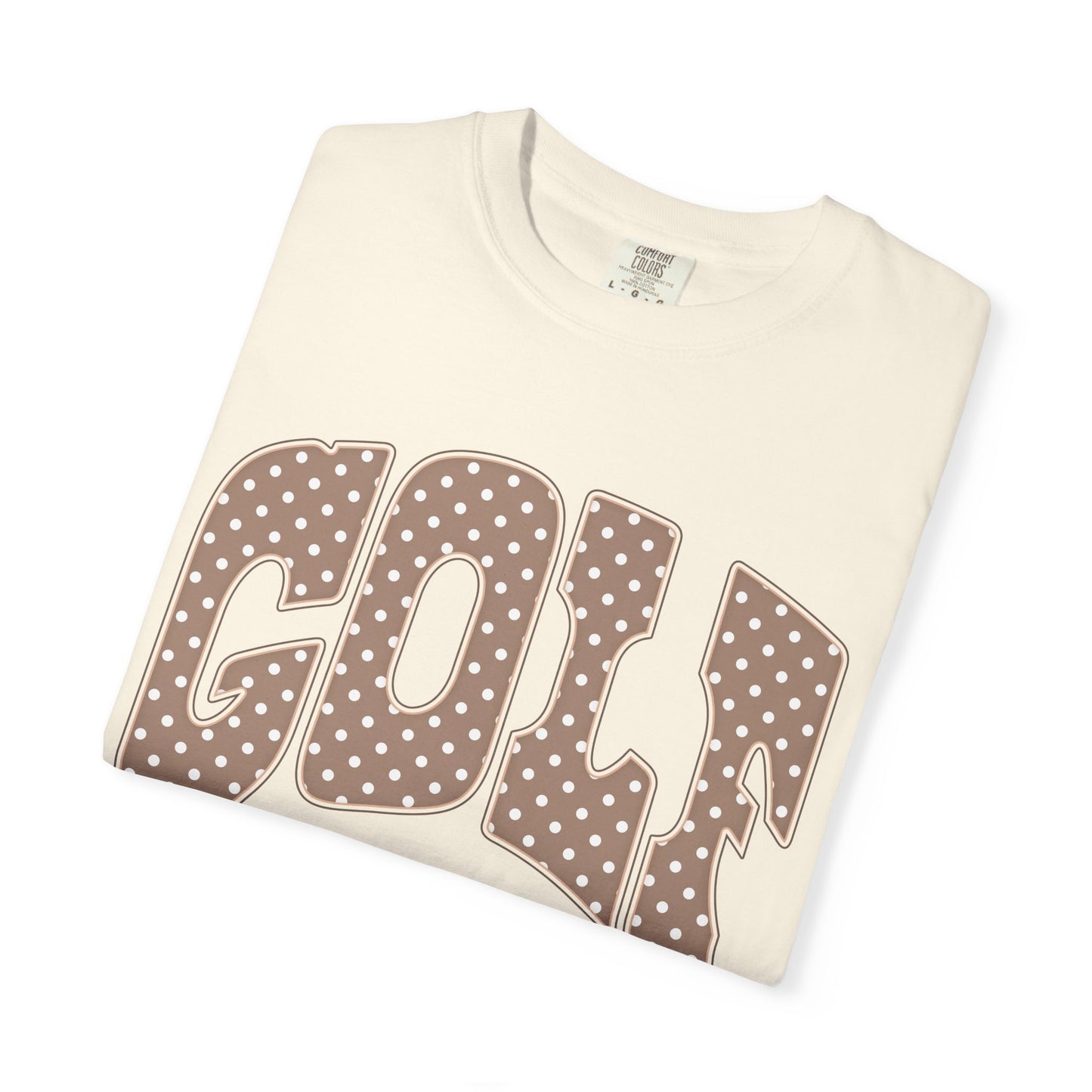 MD Vintage Polka Dot 'GOLF' Tee — Garment-Dyed Cotton T-Shirt