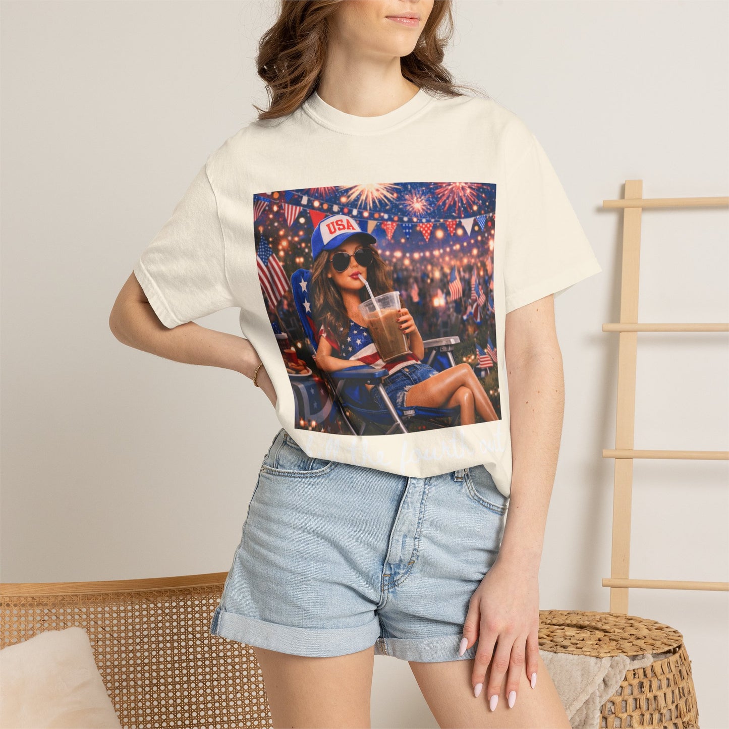 Patriotic Summer Chill T-Shirt — USA 4th of July Beach Party Graphic