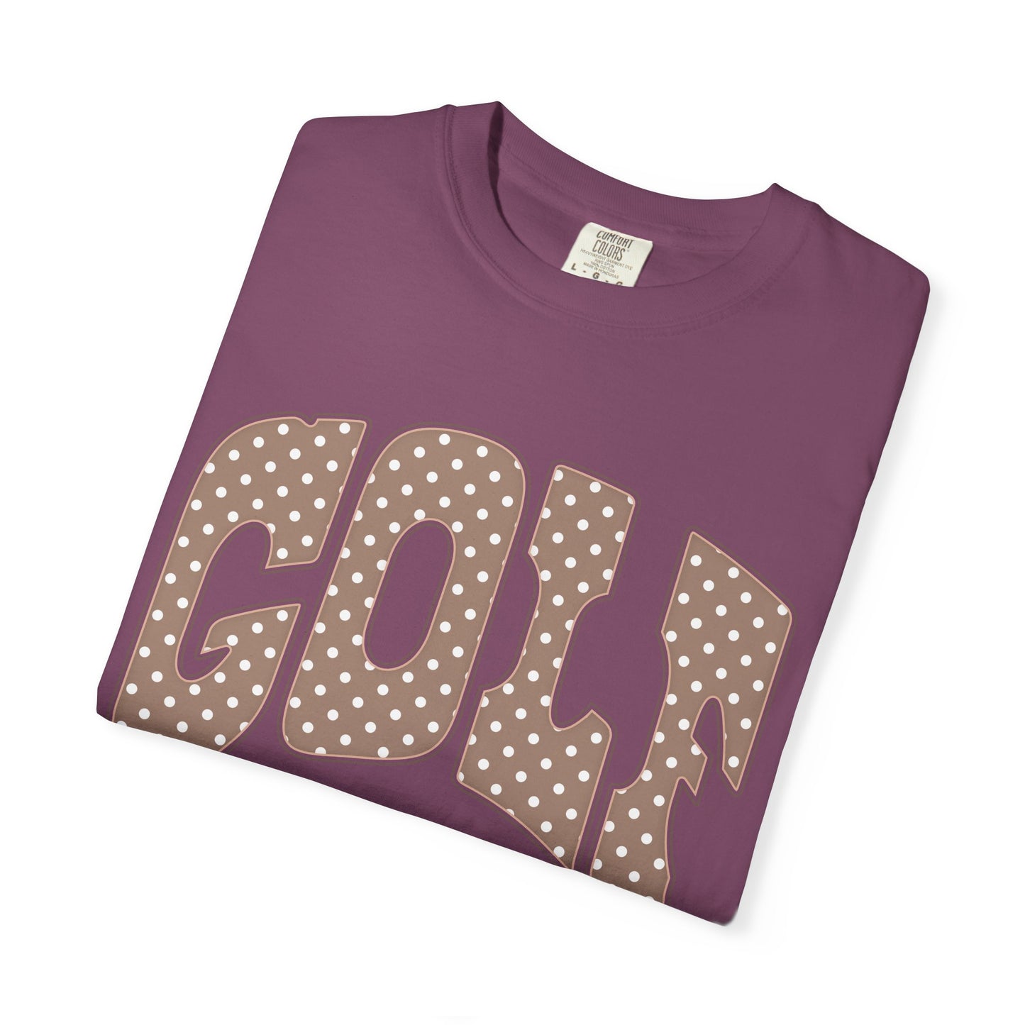 MD Vintage Polka Dot 'GOLF' Tee — Garment-Dyed Cotton T-Shirt