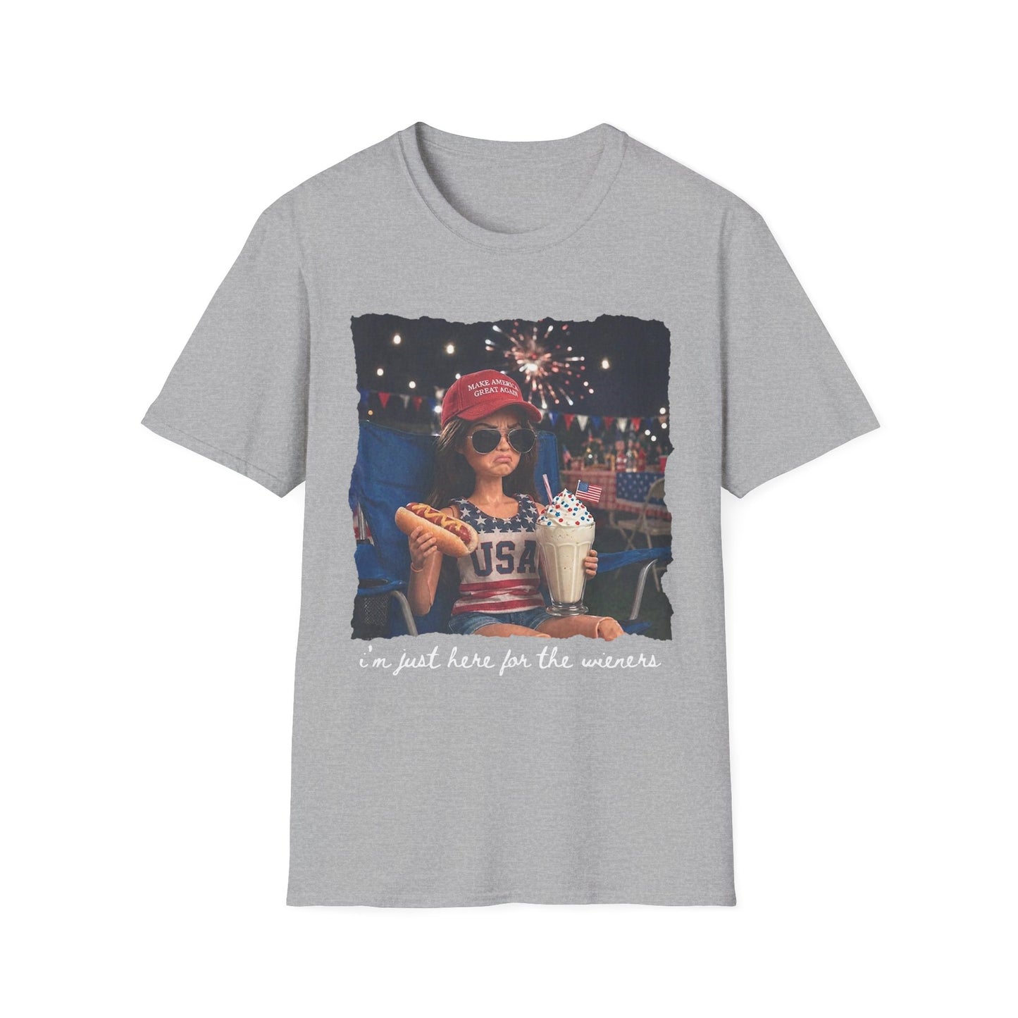 Patriotic Kid Photo T-Shirt - 'USA' Sparkler Celebration Design