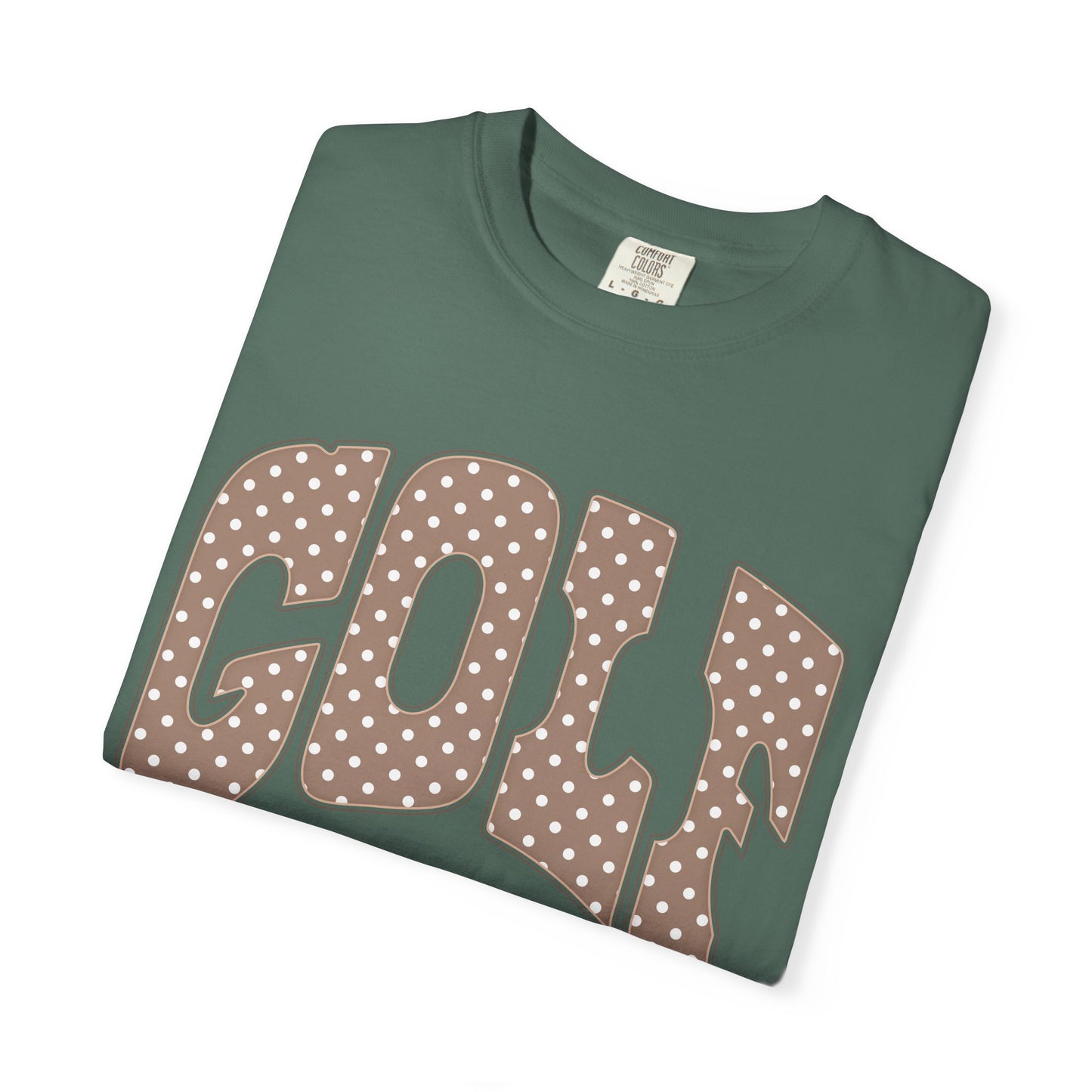 MD Vintage Polka Dot 'GOLF' Tee — Garment-Dyed Cotton T-Shirt