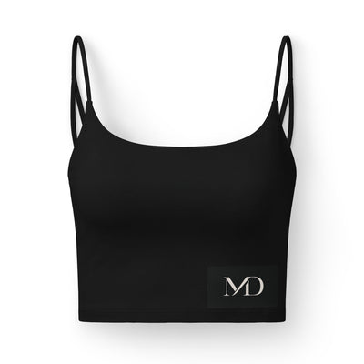 Mesa Drift Luxe Women's Cropped Bra Top — Minimal Monogram MD
