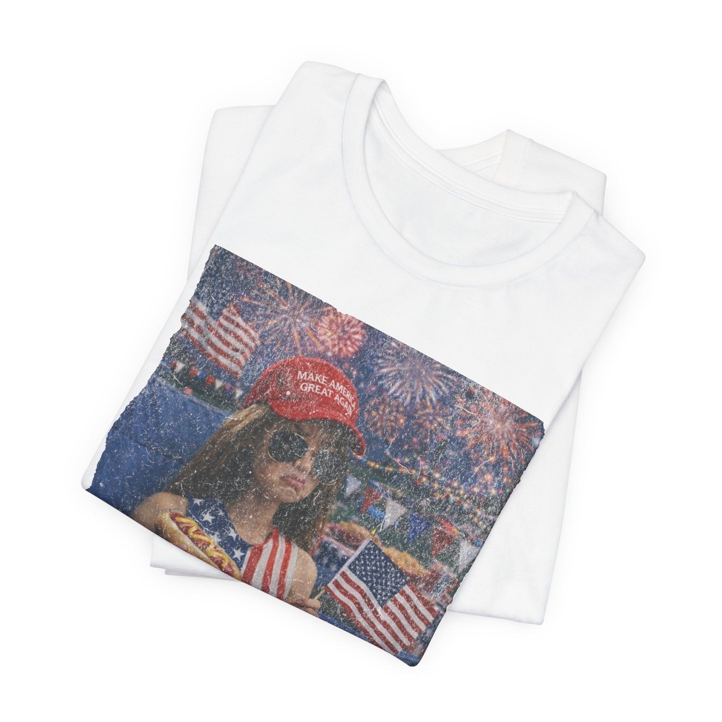 Patriotic Rally Tee — “We Just Rise for the Winners” Graphic T-Shirt
