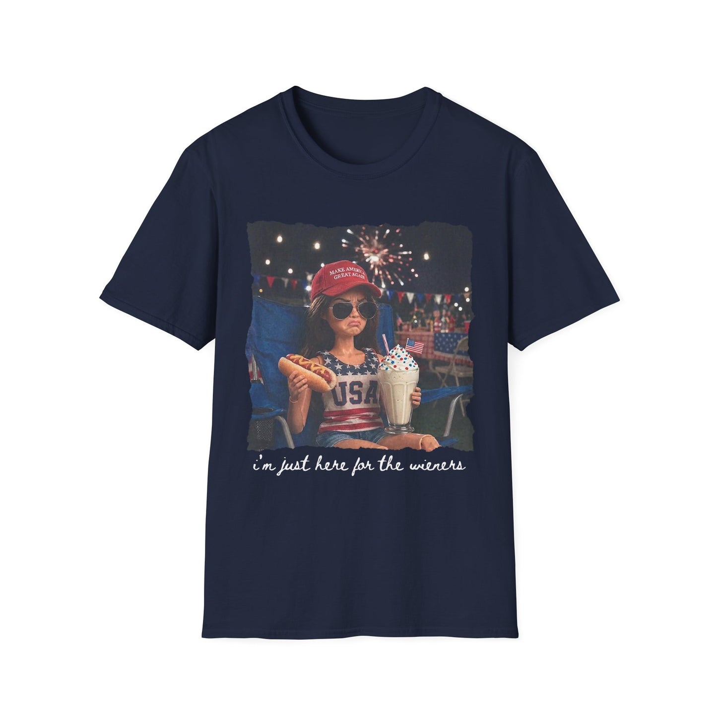 Patriotic Kid Photo T-Shirt - 'USA' Sparkler Celebration Design