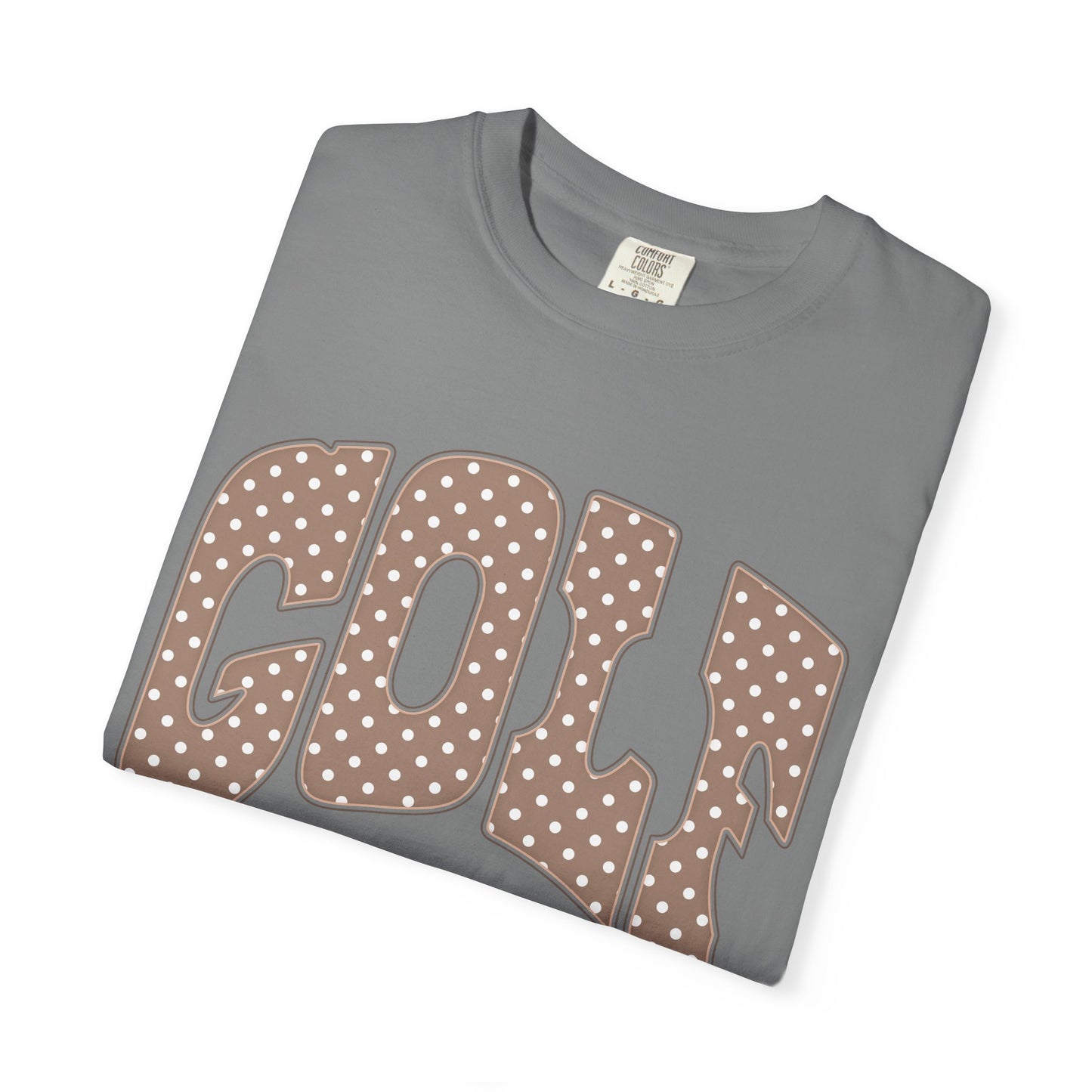 MD Vintage Polka Dot 'GOLF' Tee — Garment-Dyed Cotton T-Shirt