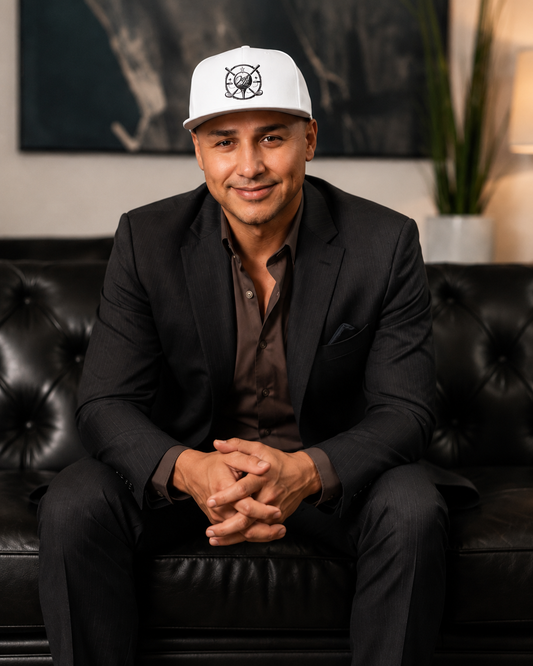 Baseball Crossed Bats Snapback Hat — Vintage Ball Logo Flat Bill Cap