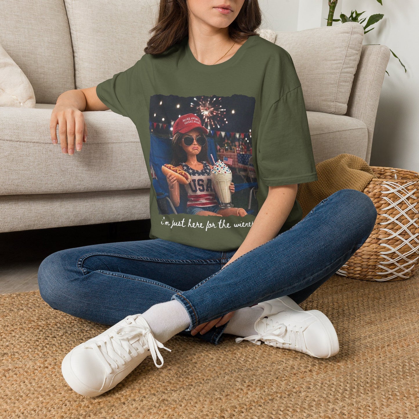 Patriotic Kid Photo T-Shirt - 'USA' Sparkler Celebration Design