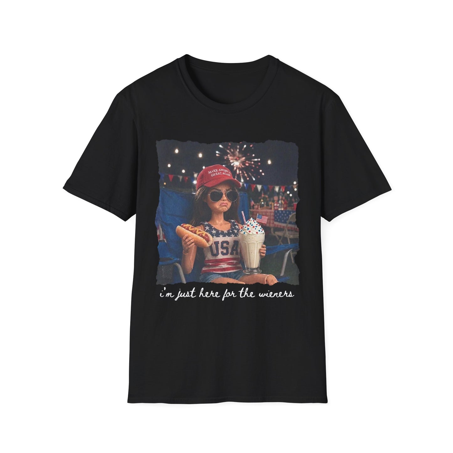 Patriotic Kid Photo T-Shirt - 'USA' Sparkler Celebration Design