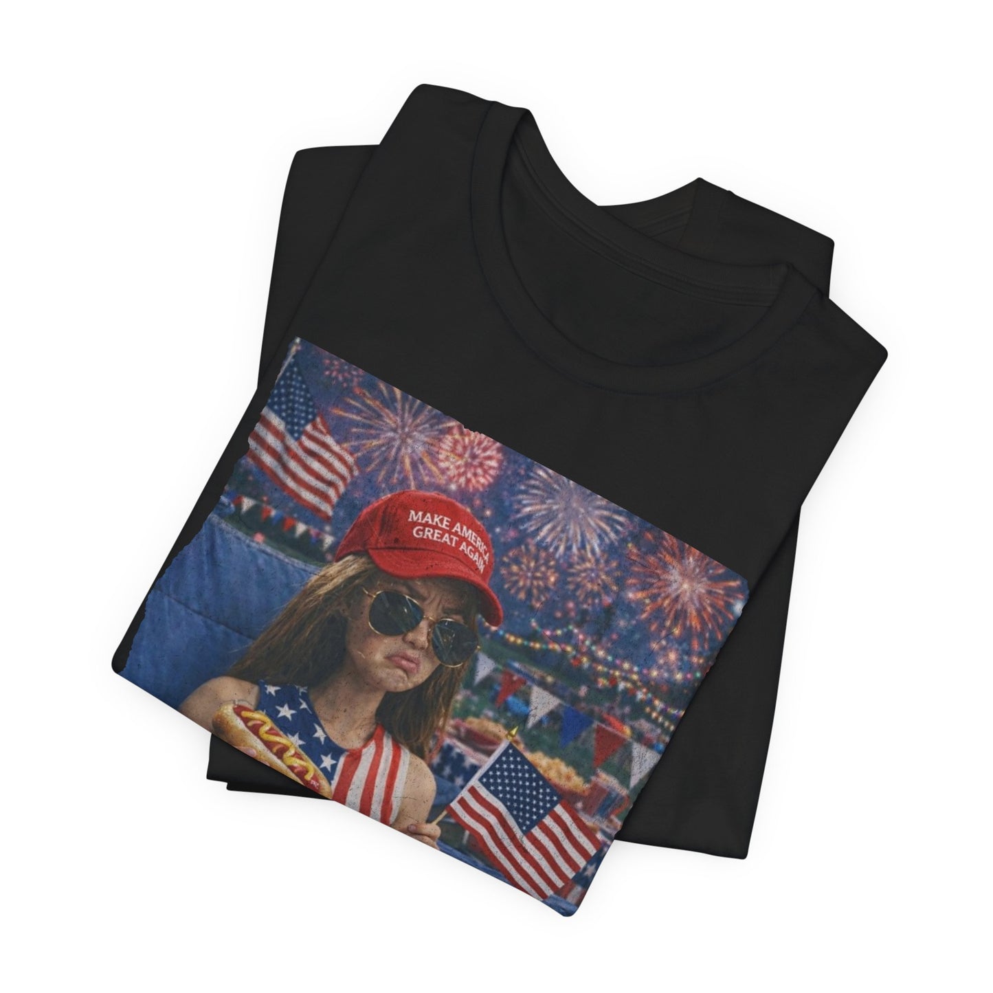 Patriotic Rally Tee — “We Just Rise for the Winners” Graphic T-Shirt