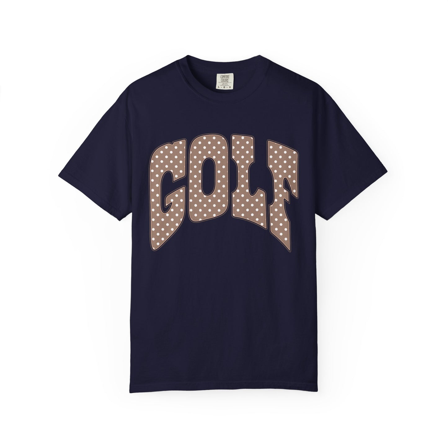 MD Vintage Polka Dot 'GOLF' Tee — Garment-Dyed Cotton T-Shirt