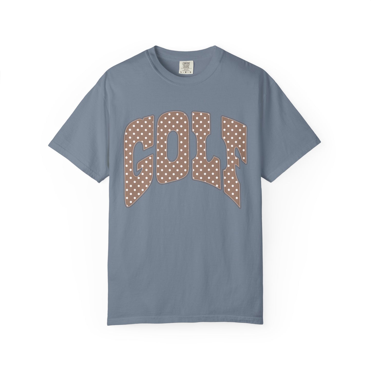MD Vintage Polka Dot 'GOLF' Tee — Garment-Dyed Cotton T-Shirt