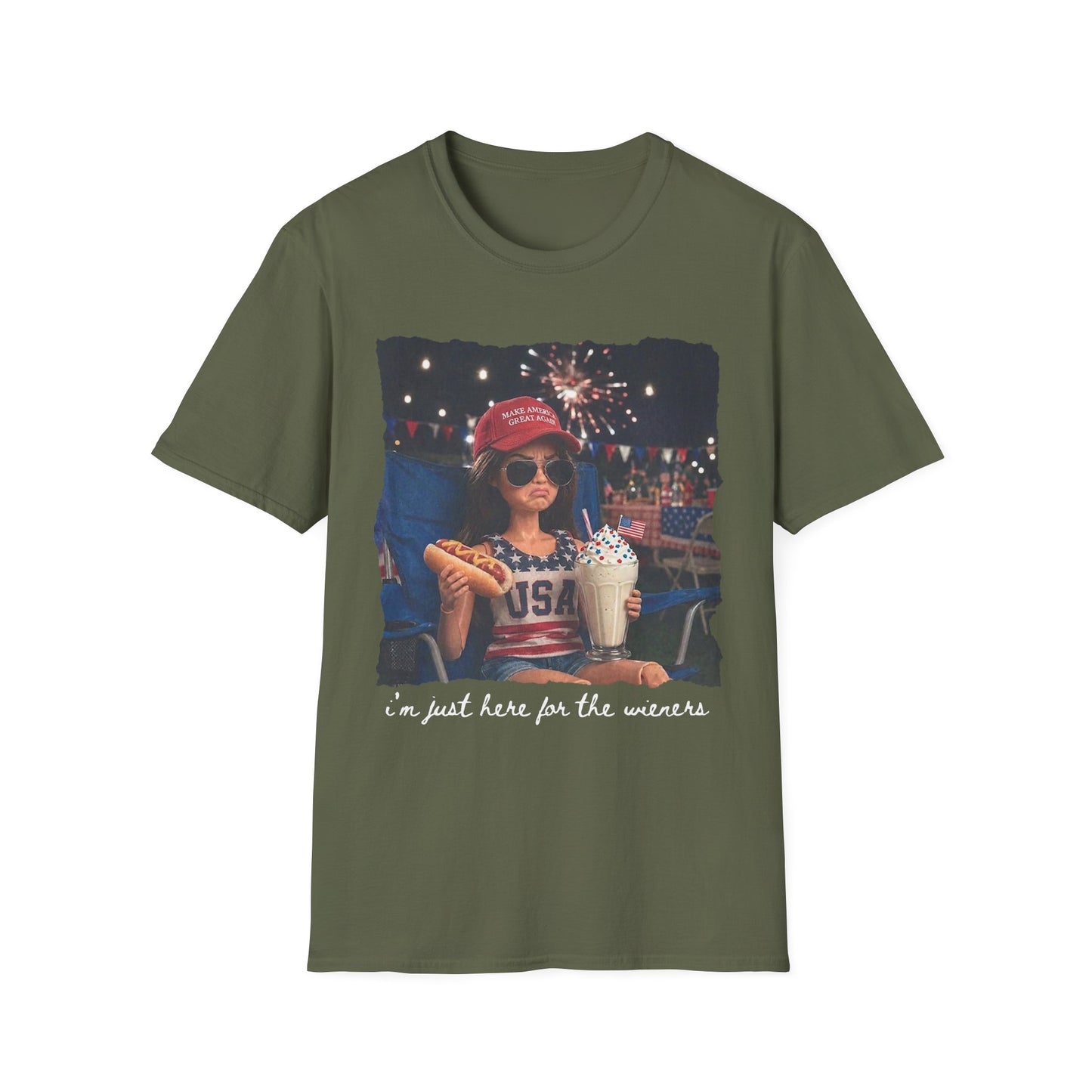Patriotic Kid Photo T-Shirt - 'USA' Sparkler Celebration Design