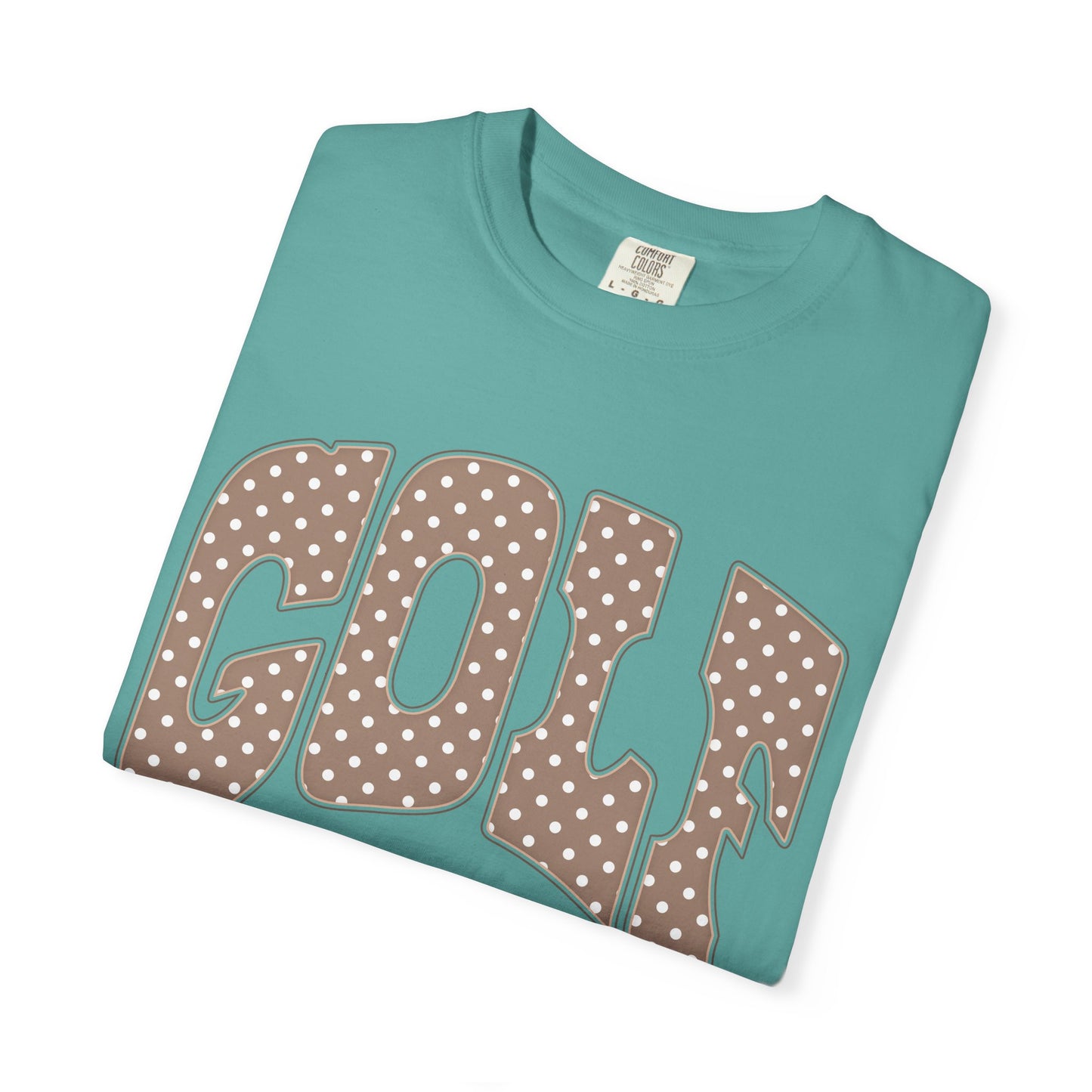 MD Vintage Polka Dot 'GOLF' Tee — Garment-Dyed Cotton T-Shirt