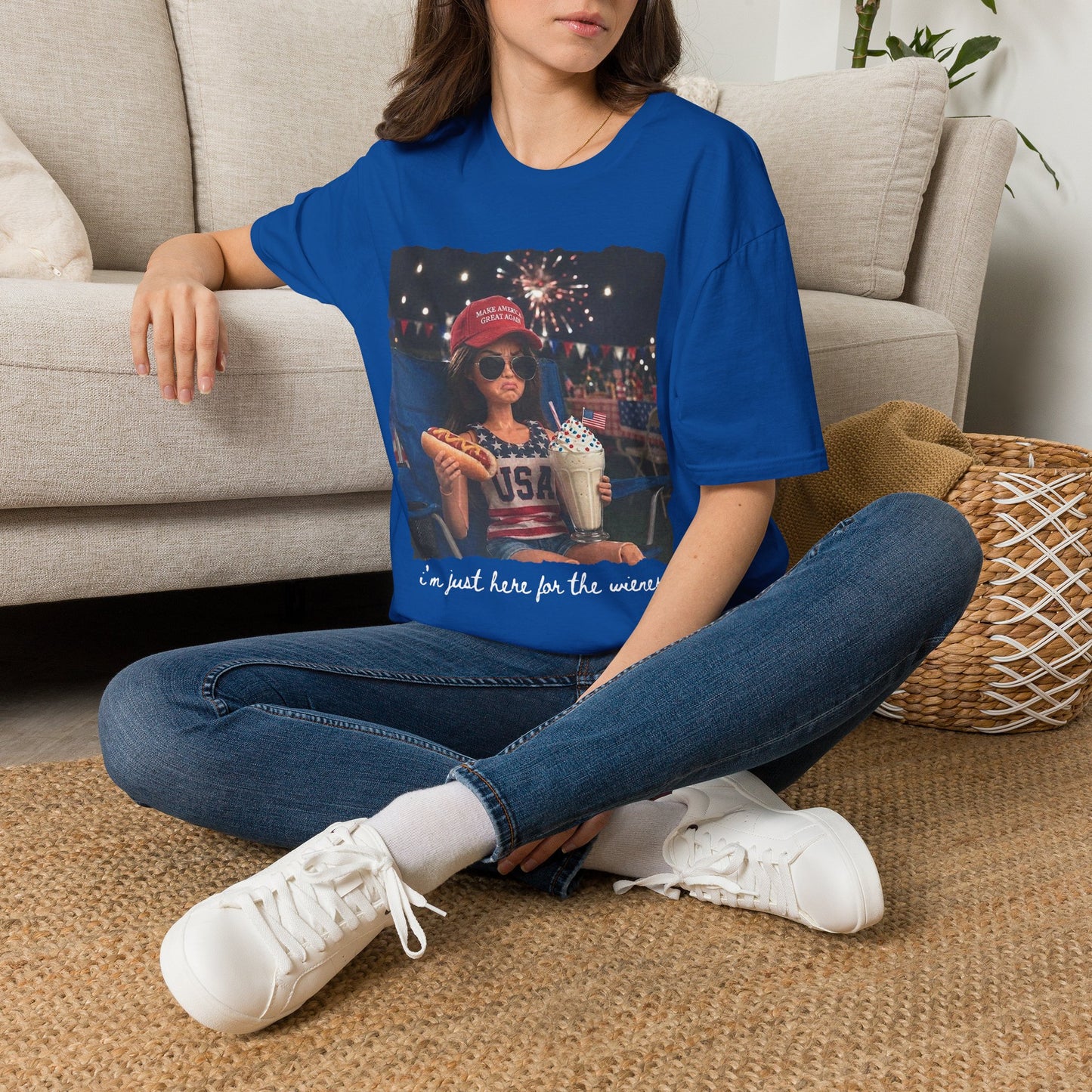 Patriotic Kid Photo T-Shirt - 'USA' Sparkler Celebration Design