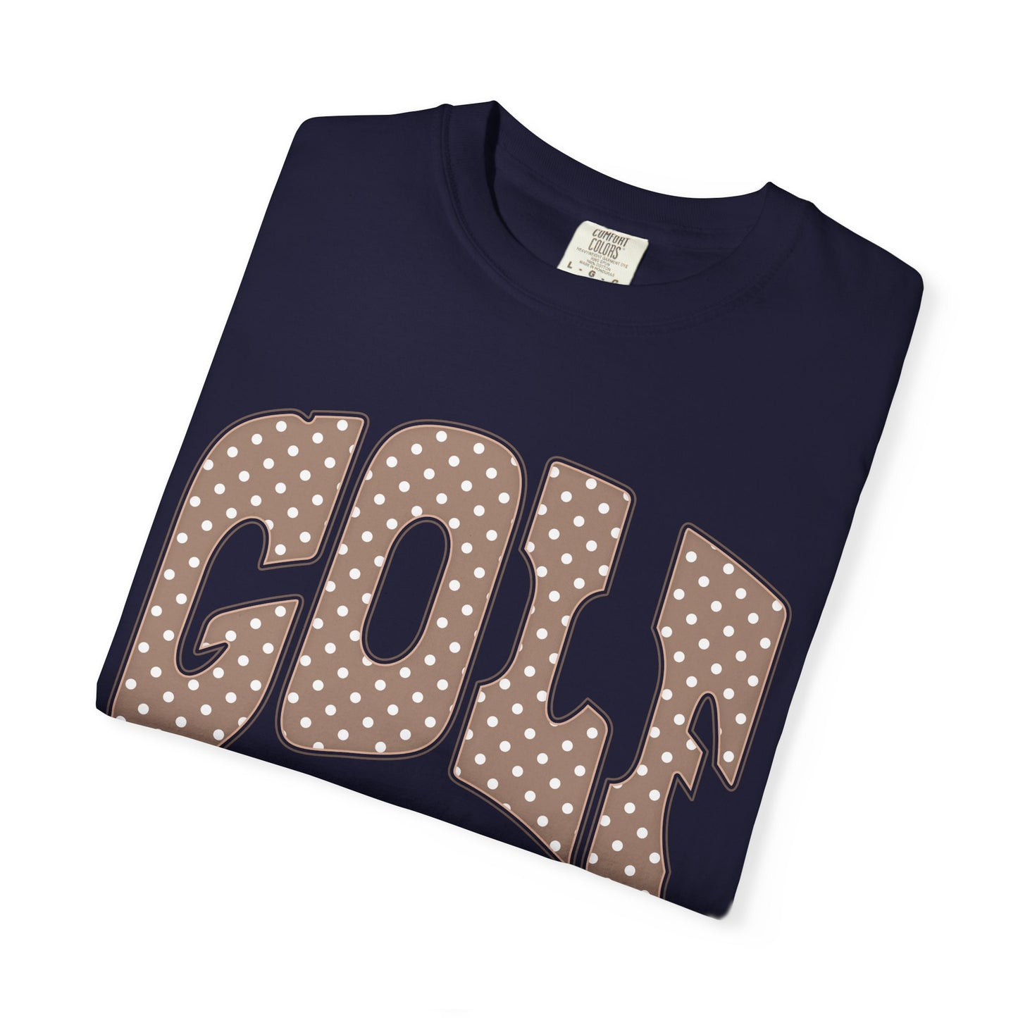 MD Vintage Polka Dot 'GOLF' Tee — Garment-Dyed Cotton T-Shirt