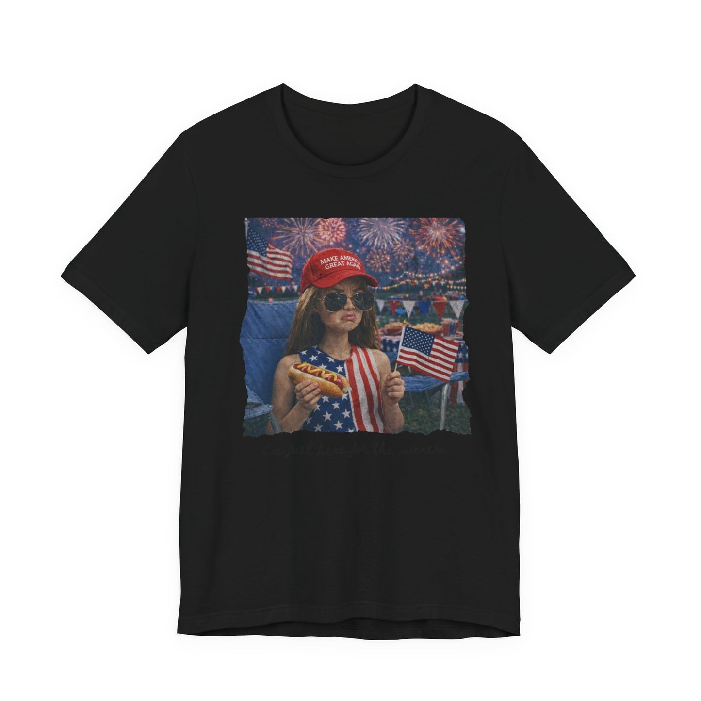 Patriotic Rally Tee — “We Just Rise for the Winners” Graphic T-Shirt