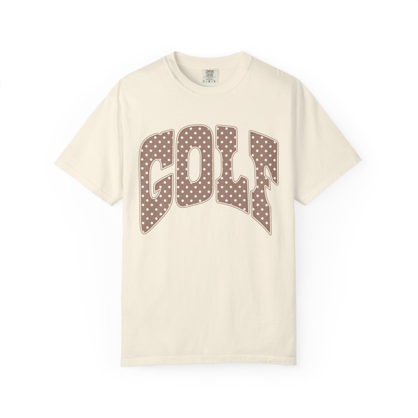 MD Vintage Polka Dot 'GOLF' Tee — Garment-Dyed Cotton T-Shirt