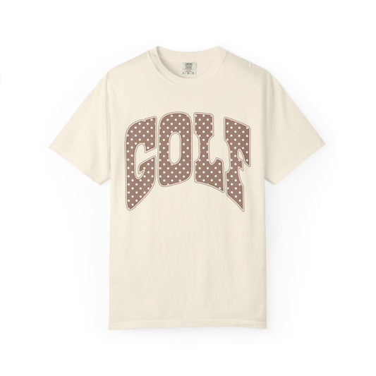 MD Vintage Polka Dot 'GOLF' Tee — Garment-Dyed Cotton T-Shirt