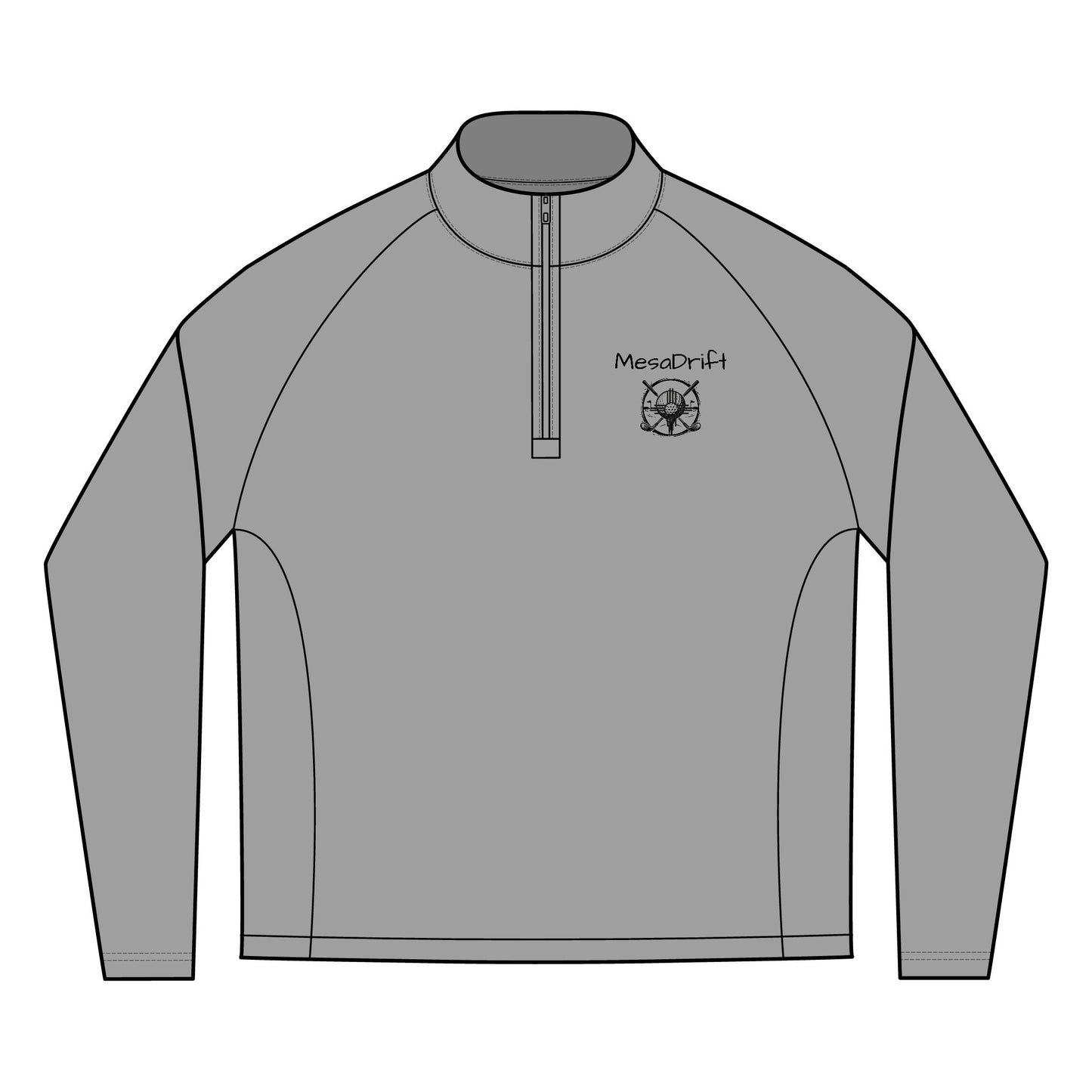 Men's 365 Quarter-Zip Pullover — Tactical Skull Logo Performance Top