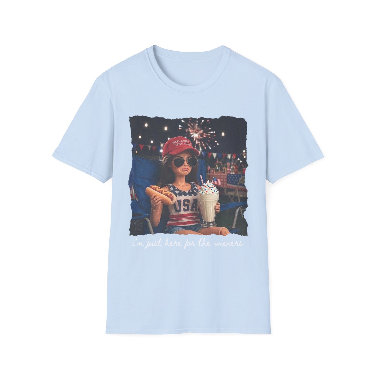 Patriotic Kid Photo T-Shirt - 'USA' Sparkler Celebration Design