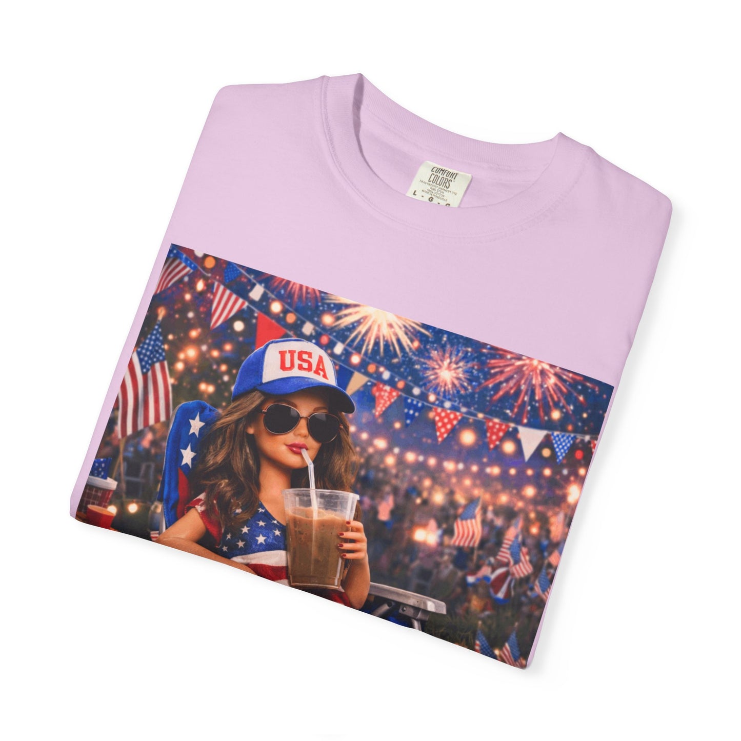 Patriotic Summer Chill T-Shirt — USA 4th of July Beach Party Graphic