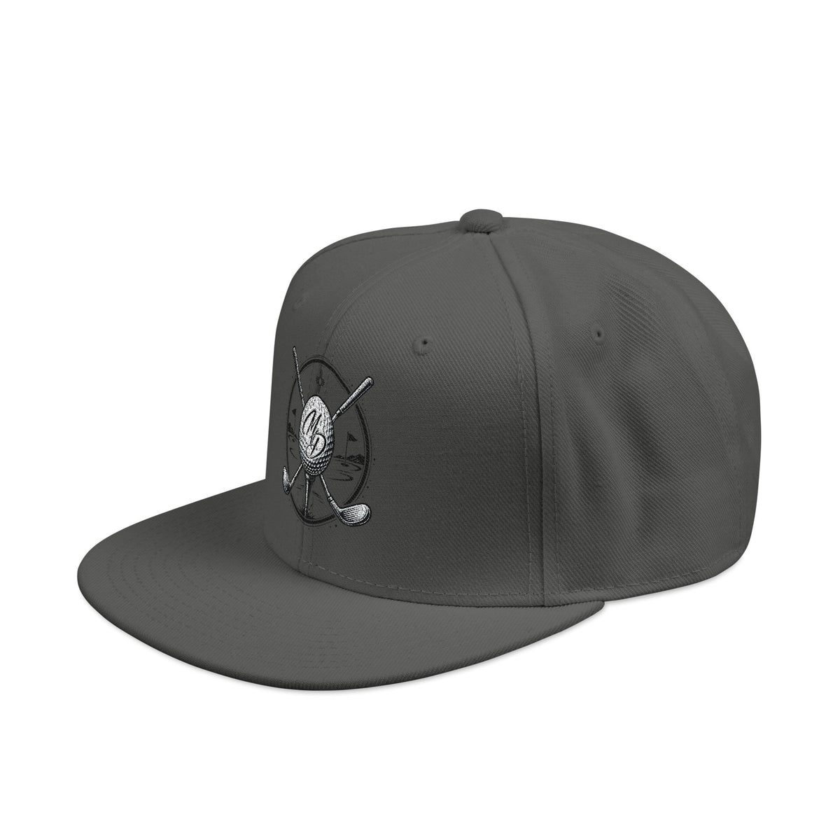 MD & Crossed Golf Clubs Embroidered Snapback Hat