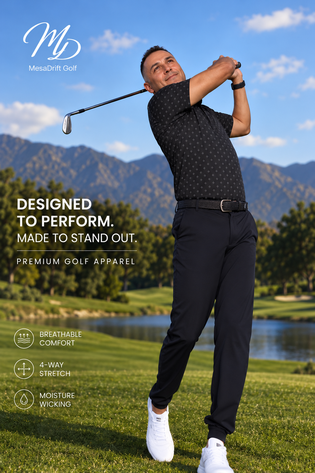 Mesa Drift Signature Golf Polo