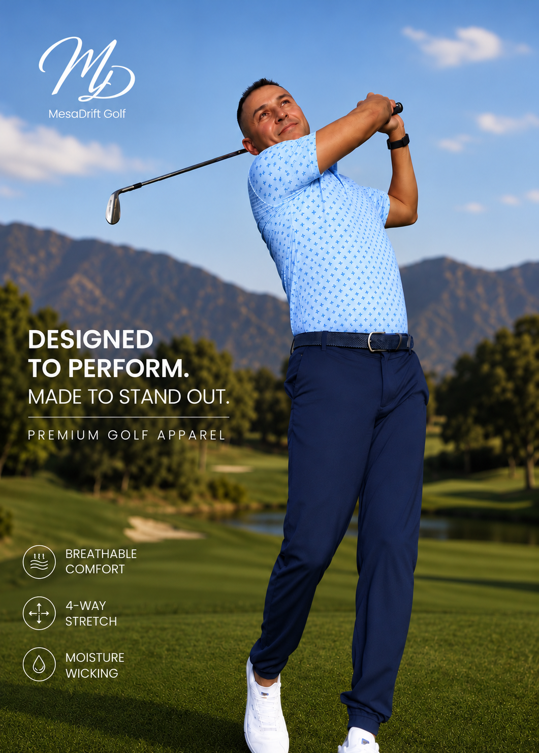 Mesa Drift Signature Golf Polo
