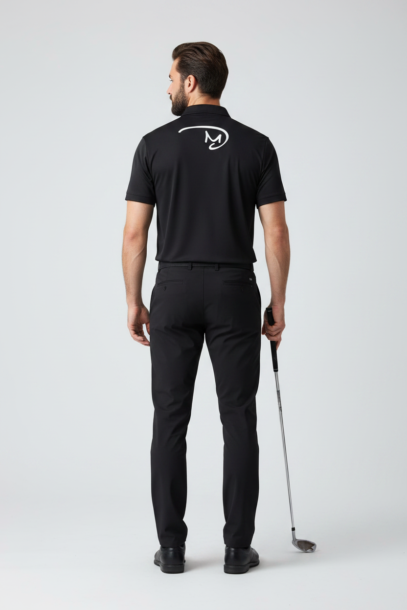 Men's Golf Polo Shirt - Model Back View